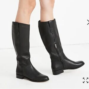 Madewell The Winslow Knee-High Boot Boots Classic Black Leather size 7